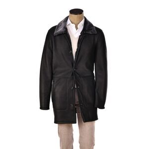 Hettabretz ISA Leather Shearling Overcoat